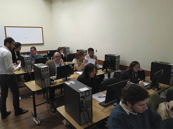 People receiving training