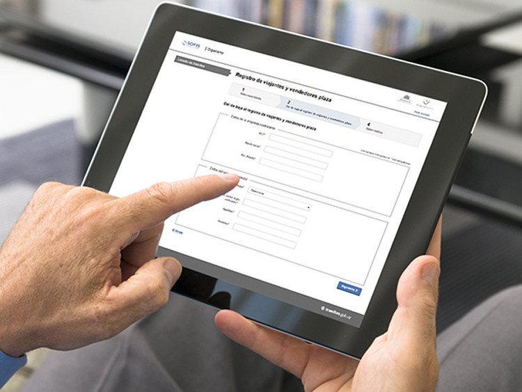 Person watching a tablet
