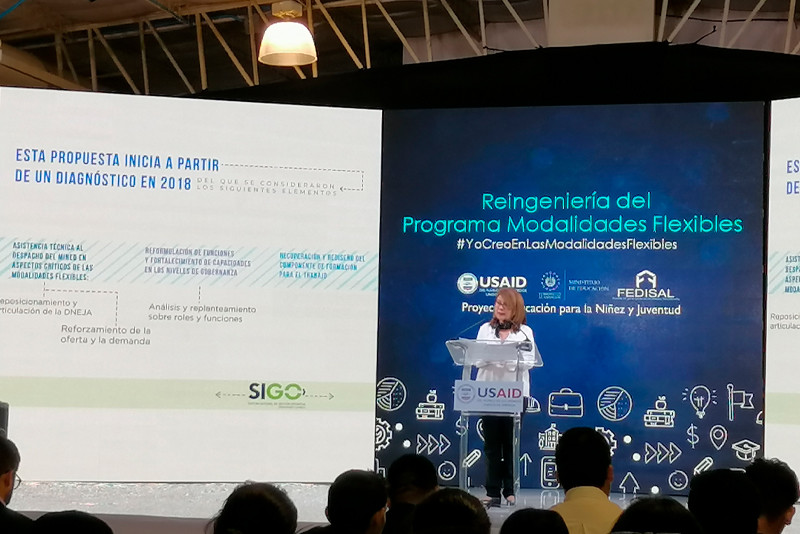 Woman giving a presentation