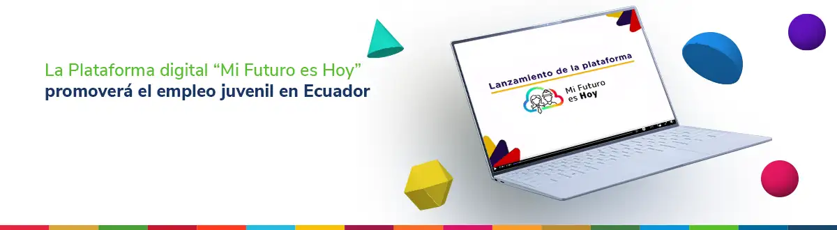 Computadora con la presentación de Mi Futuro es Hoy