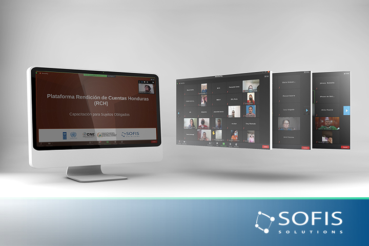 Computer screen showing the RCH platform.
