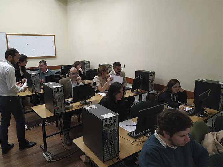 People receiving training